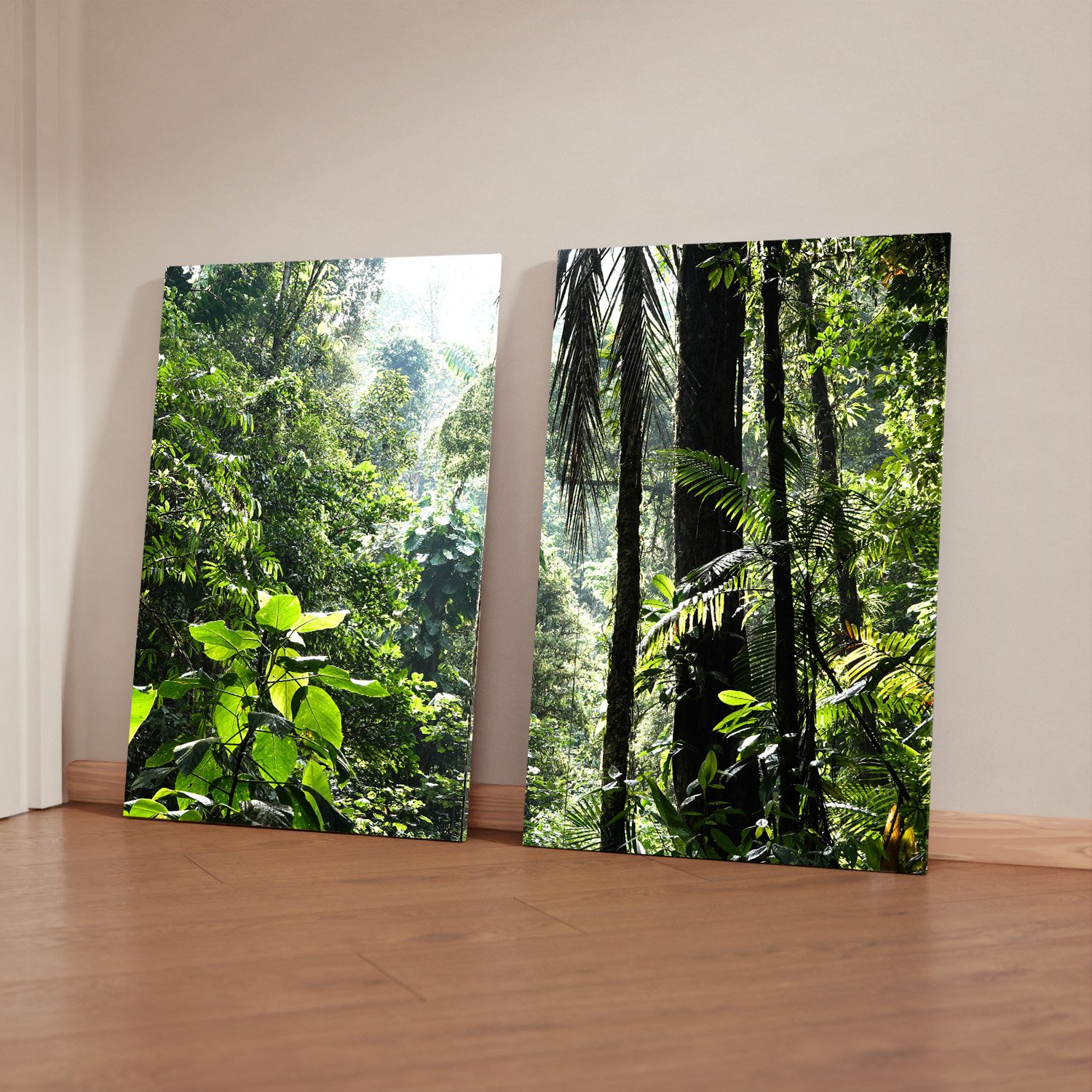 Quadro Decorativo 2 Telas Natureza Floresta