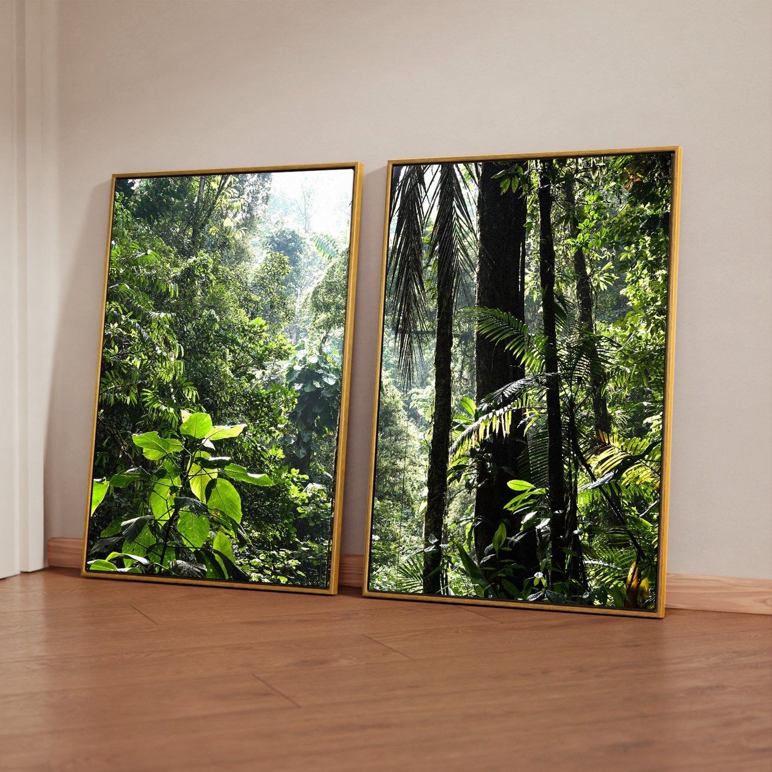 Quadro Decorativo 2 Telas Natureza Floresta
