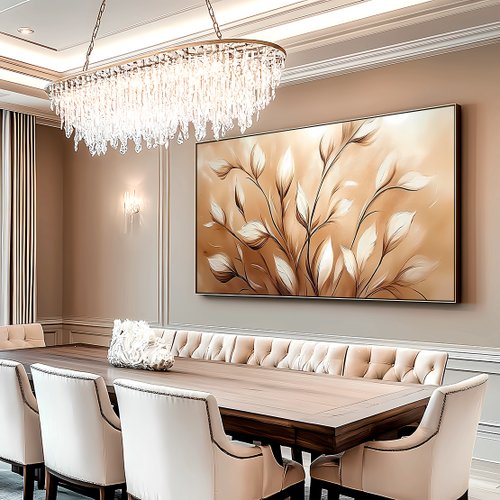 abstrato folhagens beges neutras