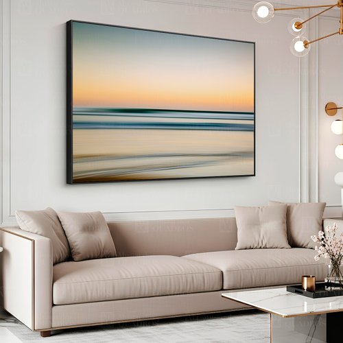 01 quadro decorativo 1 tela pintura abstrata horizonte sereno