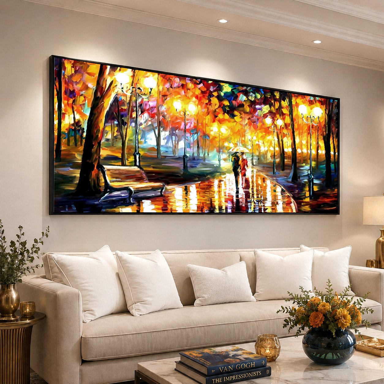 Quadro Decorativo 1 Tela Pintura Leonid Afremov Praça