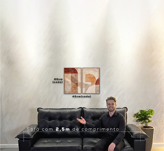 Kit 2 telas 40x60cm no ambiente